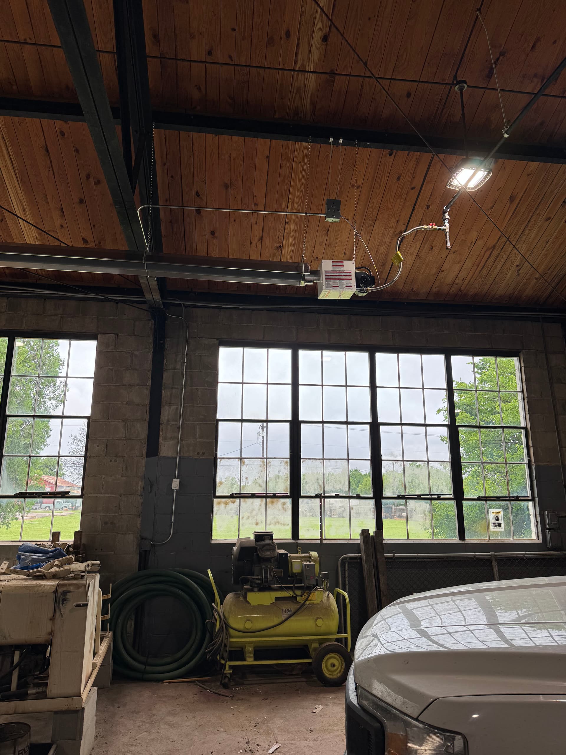 Gallery photos for Installation of Hanging Heaters at the Oklahoma Wildlife & Fish Game Building: Image #1